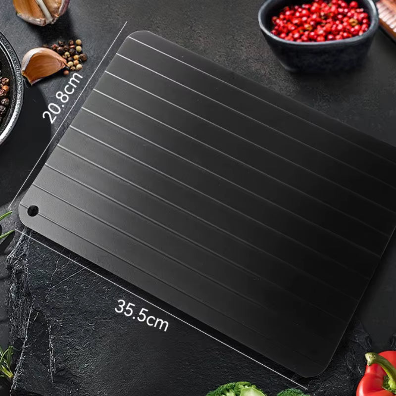 Plaque de dégivrage rapide pour viande congelée, plaque de décongélation de grande taille avec conception de rainure, dégivrage des aliments, Gadgets de cuisine plus sûrs et rapides