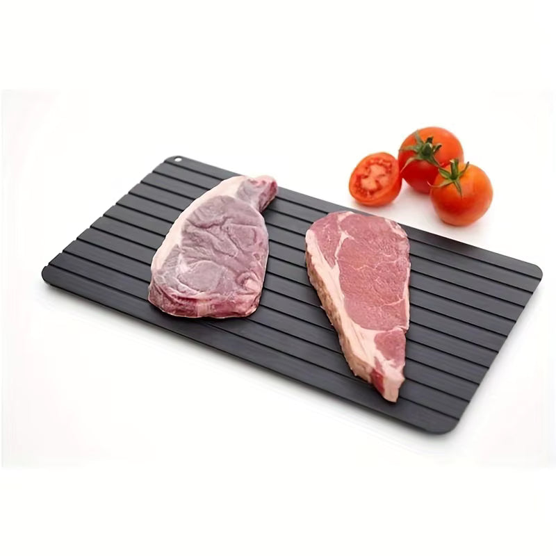 Plaque de dégivrage rapide pour viande congelée, plaque de décongélation de grande taille avec conception de rainure, dégivrage des aliments, Gadgets de cuisine plus sûrs et rapides